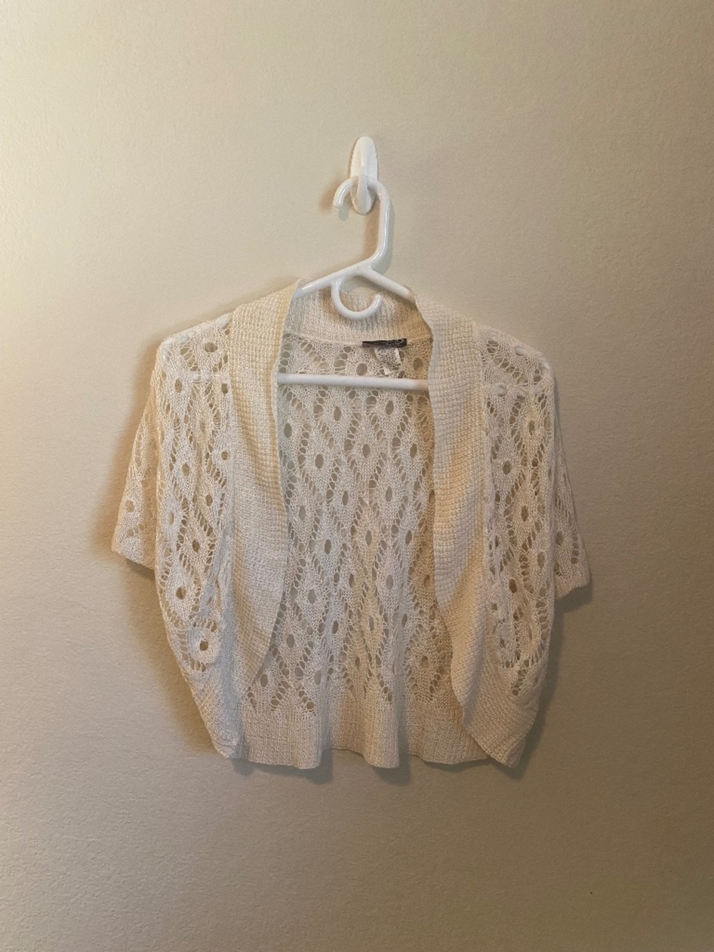 Vintage Style Eyelet Knit Cardigan